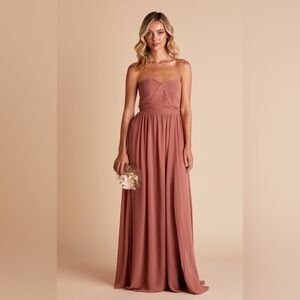 Birdy Grey Grace Chiffon Dress in Desert Rose Bridesmaid Dress Size Medium